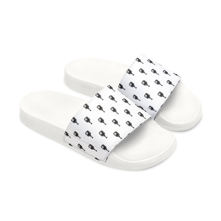 Women's Removable-Strap Slides B+W Mini Paddle Pattern