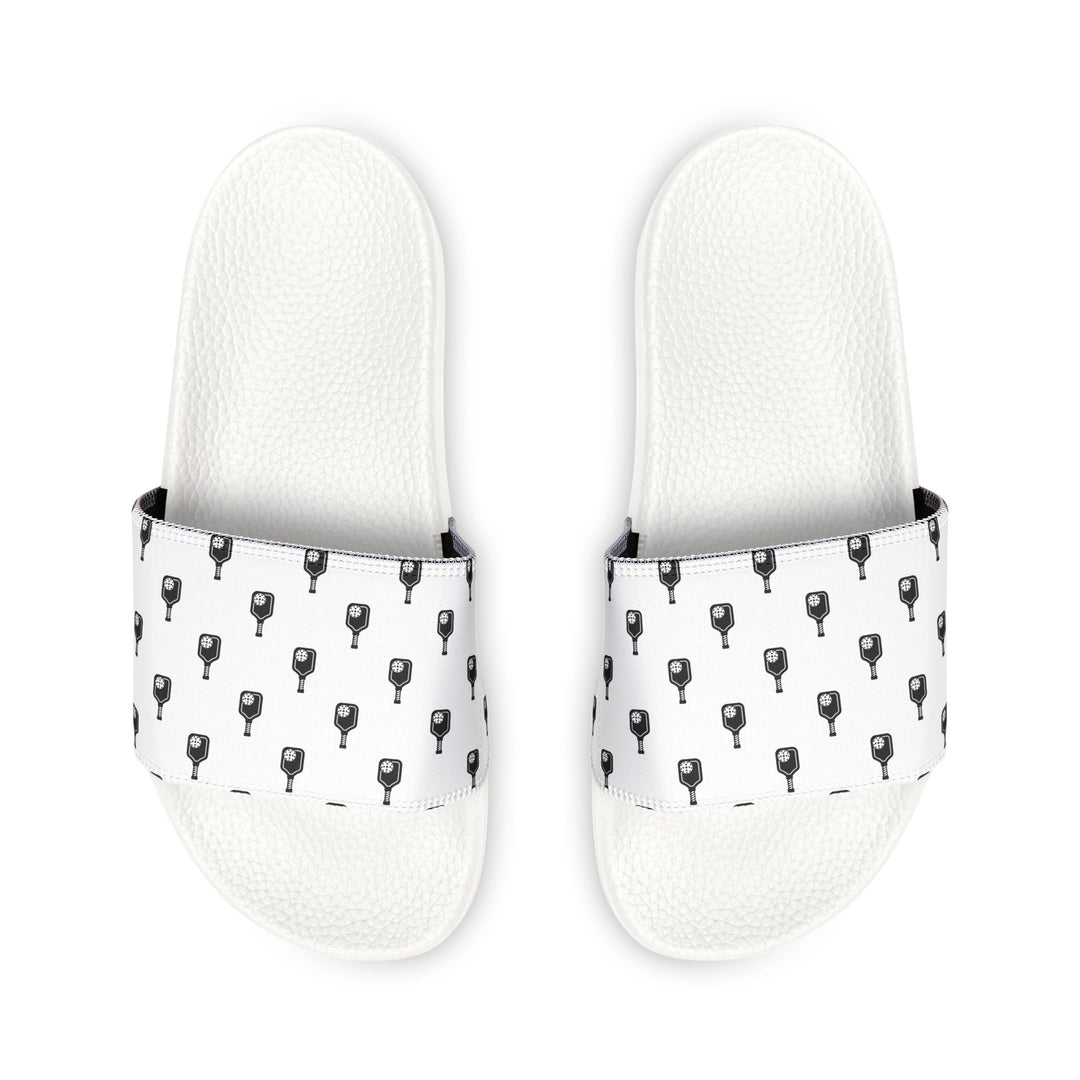 Women's Removable-Strap Slides B+W Mini Paddle Pattern
