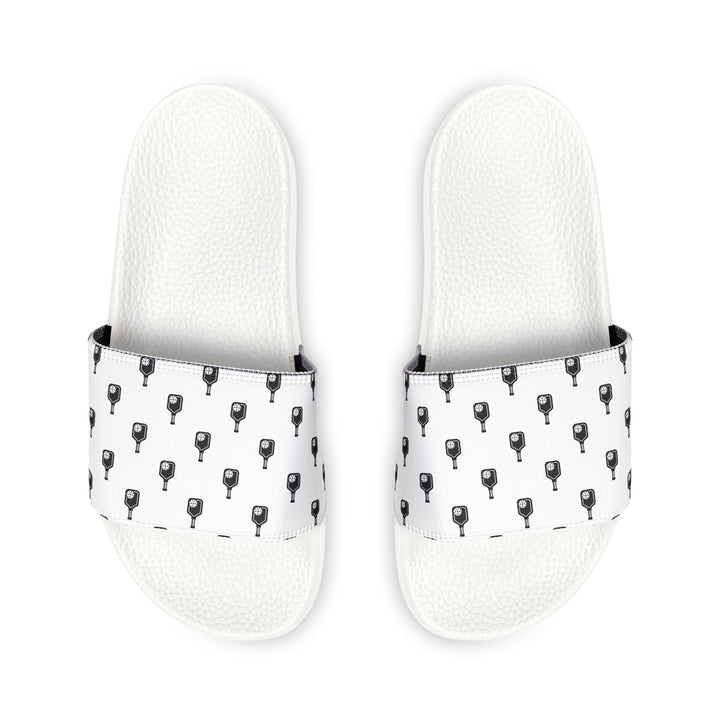 Women's Removable-Strap Slides B+W Mini Paddle Pattern