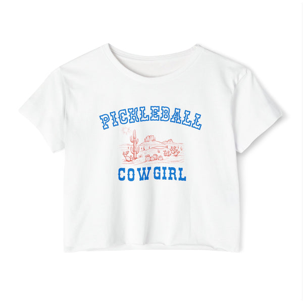 Pickleball Cowgirl Festival Crop Tee