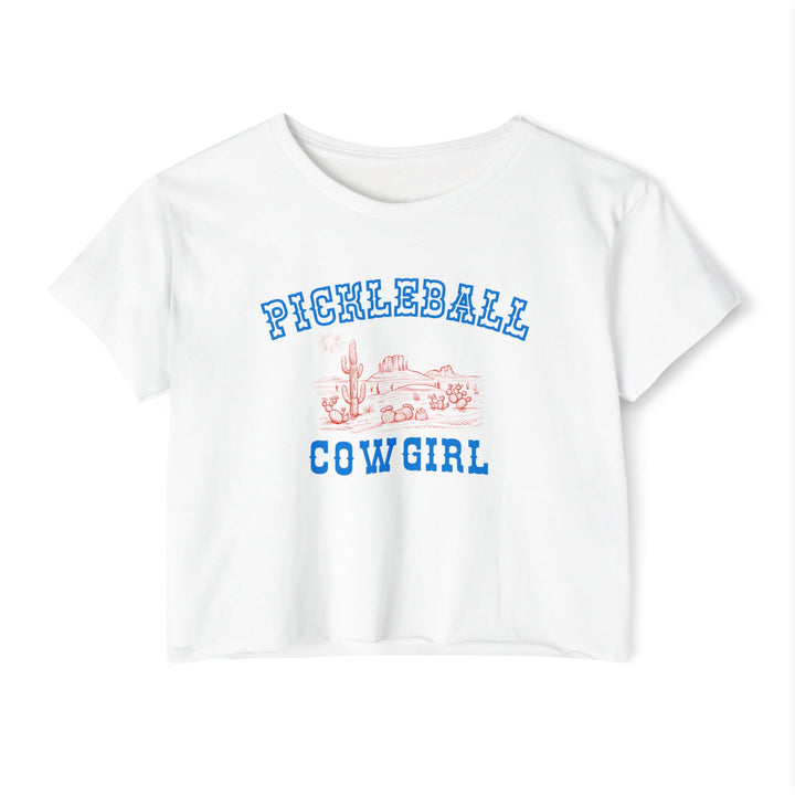Pickleball Cowgirl Festival Crop Tee