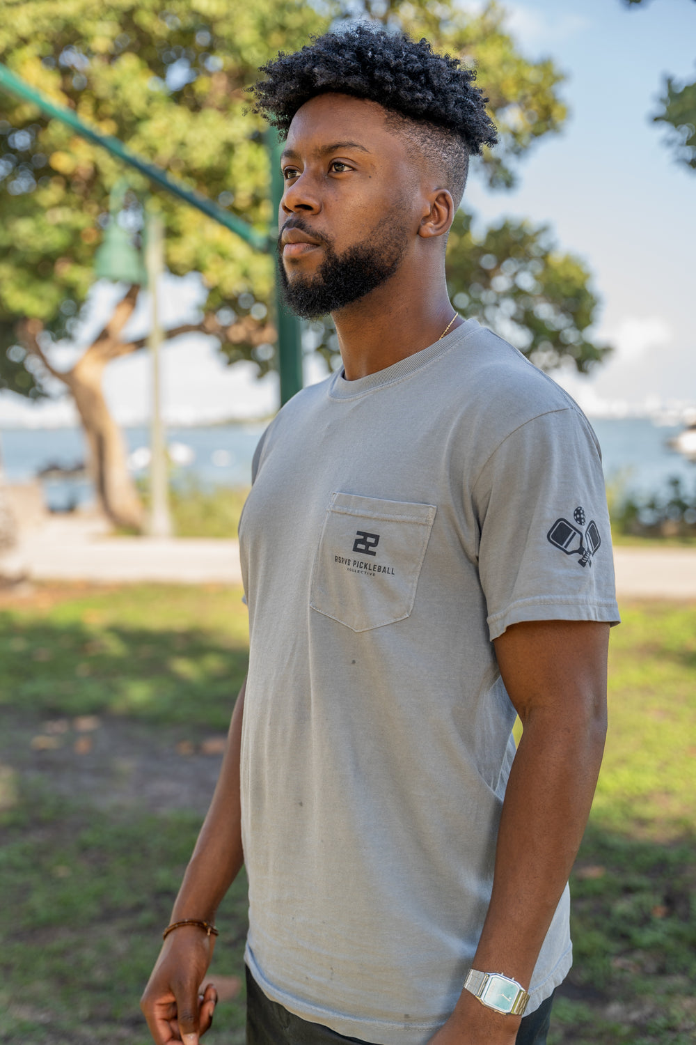 Relaxed Fit Pocket Logo Tee RSRVD Pickleball