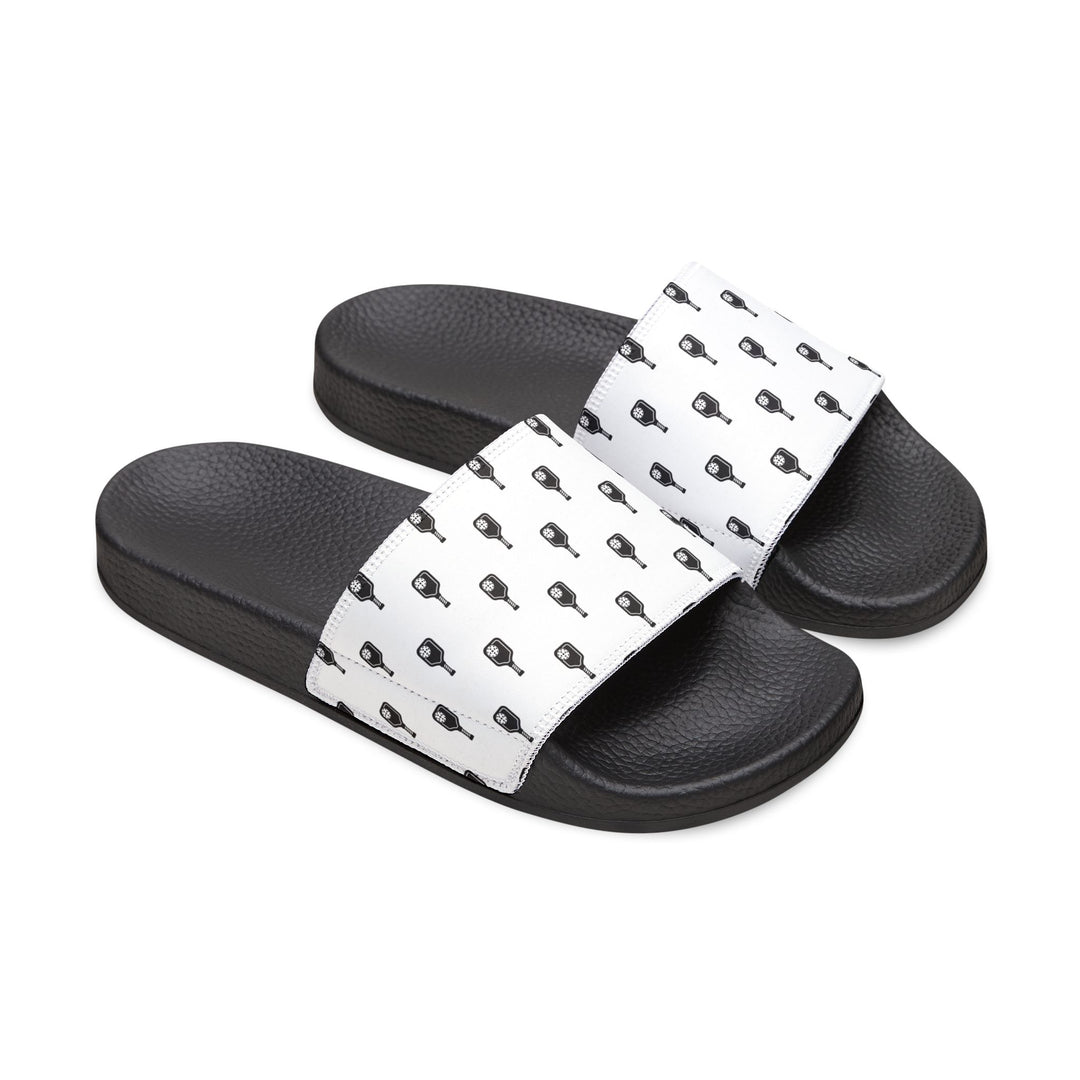 Women's Removable-Strap Slides B+W Mini Paddle Pattern