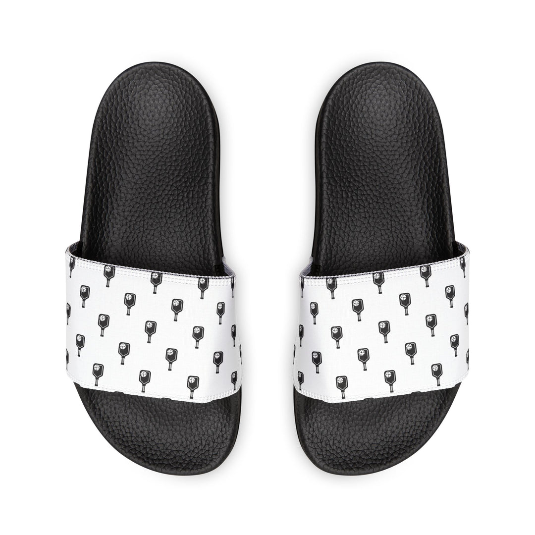 Women's Removable-Strap Slides B+W Mini Paddle Pattern