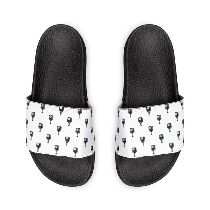 Women's Removable-Strap Slides B+W Mini Paddle Pattern