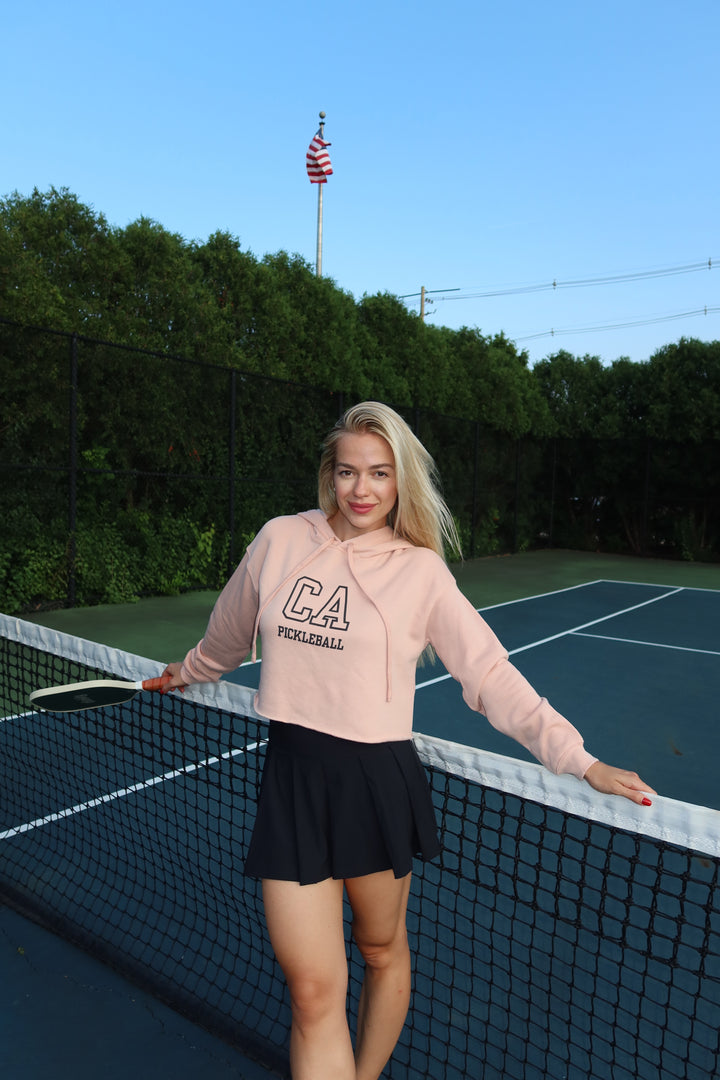 CA Pickleball Cropped Hoodie