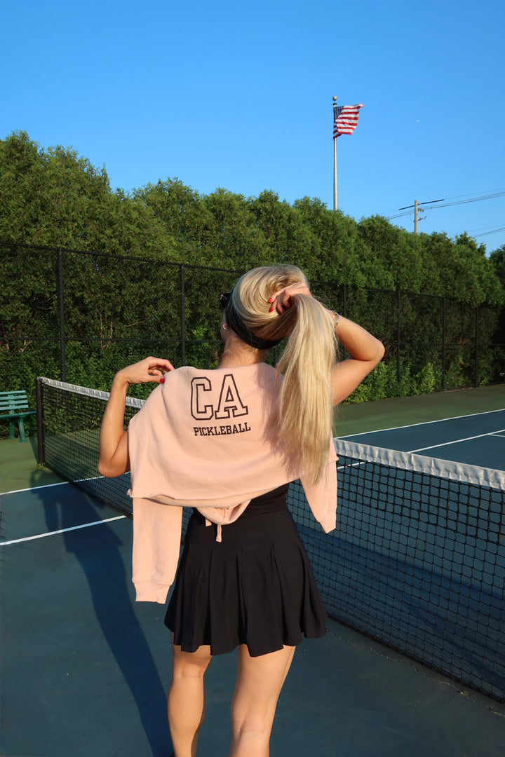 CA Pickleball Cropped Hoodie
