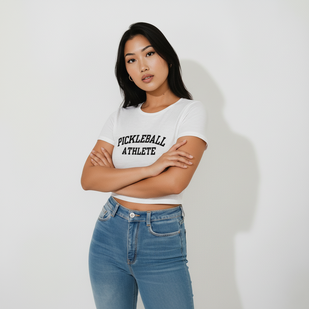 Pickleball Athlete Slim Cropped Tee