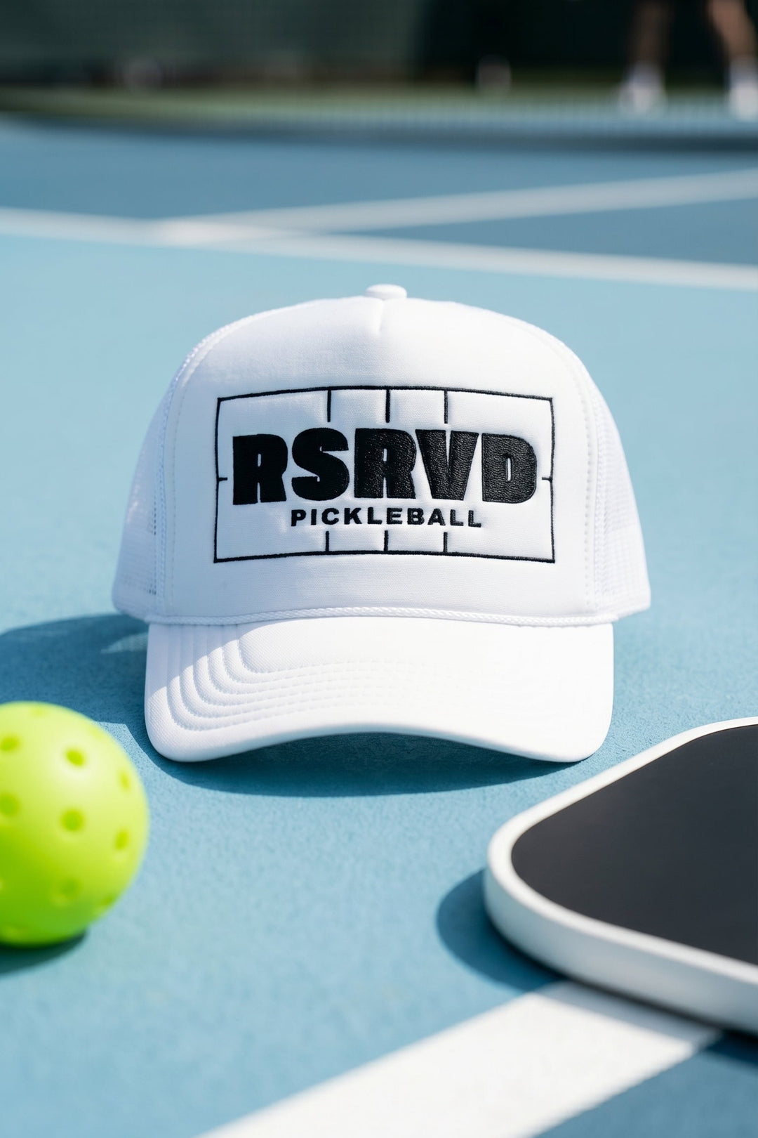 White cap with &