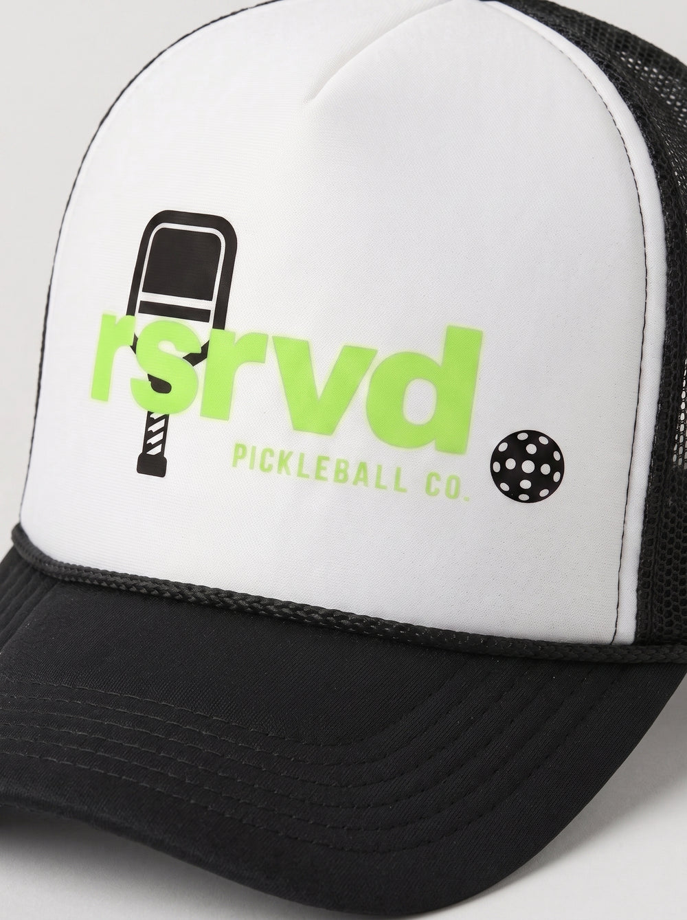 RSRVD Lowercase Trucker Hat Neon Green RSRVD Pickleball