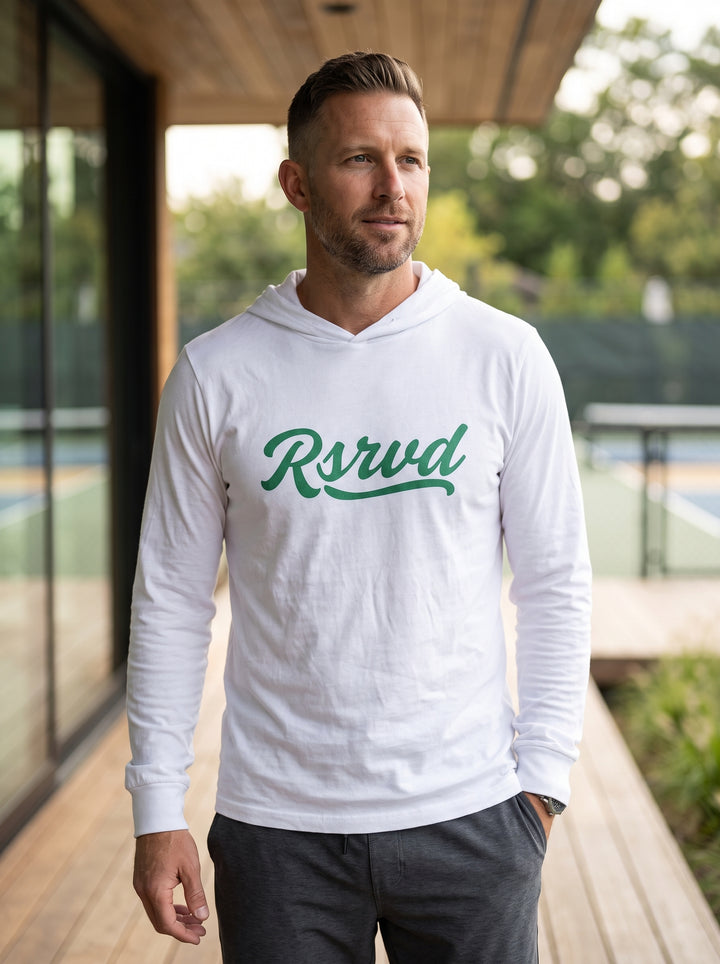 Heritage Court Back Long Sleeve Hooded Tee RSRVD Pickleball