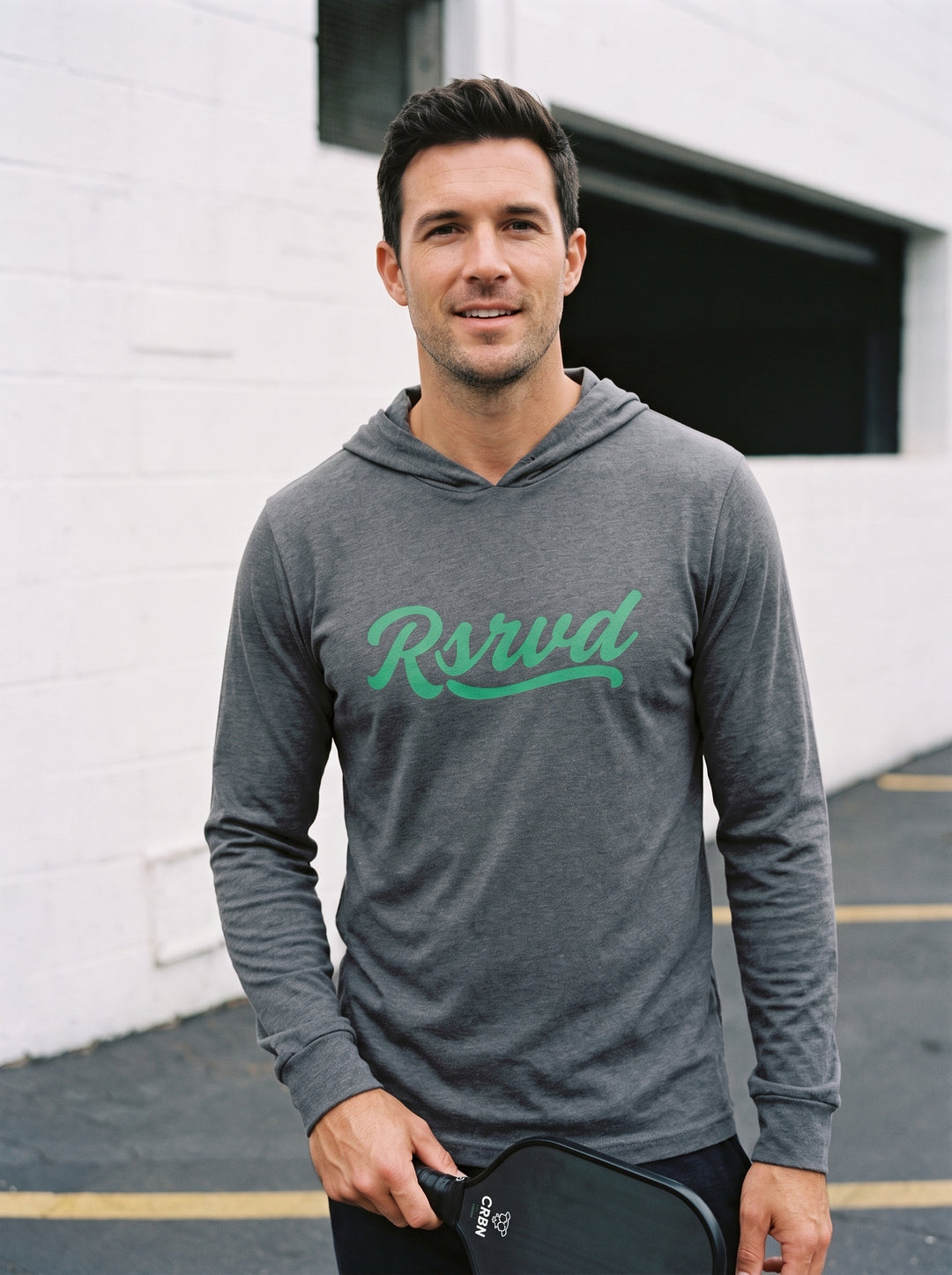 Heritage Court Back Long Sleeve Hooded Tee RSRVD Pickleball
