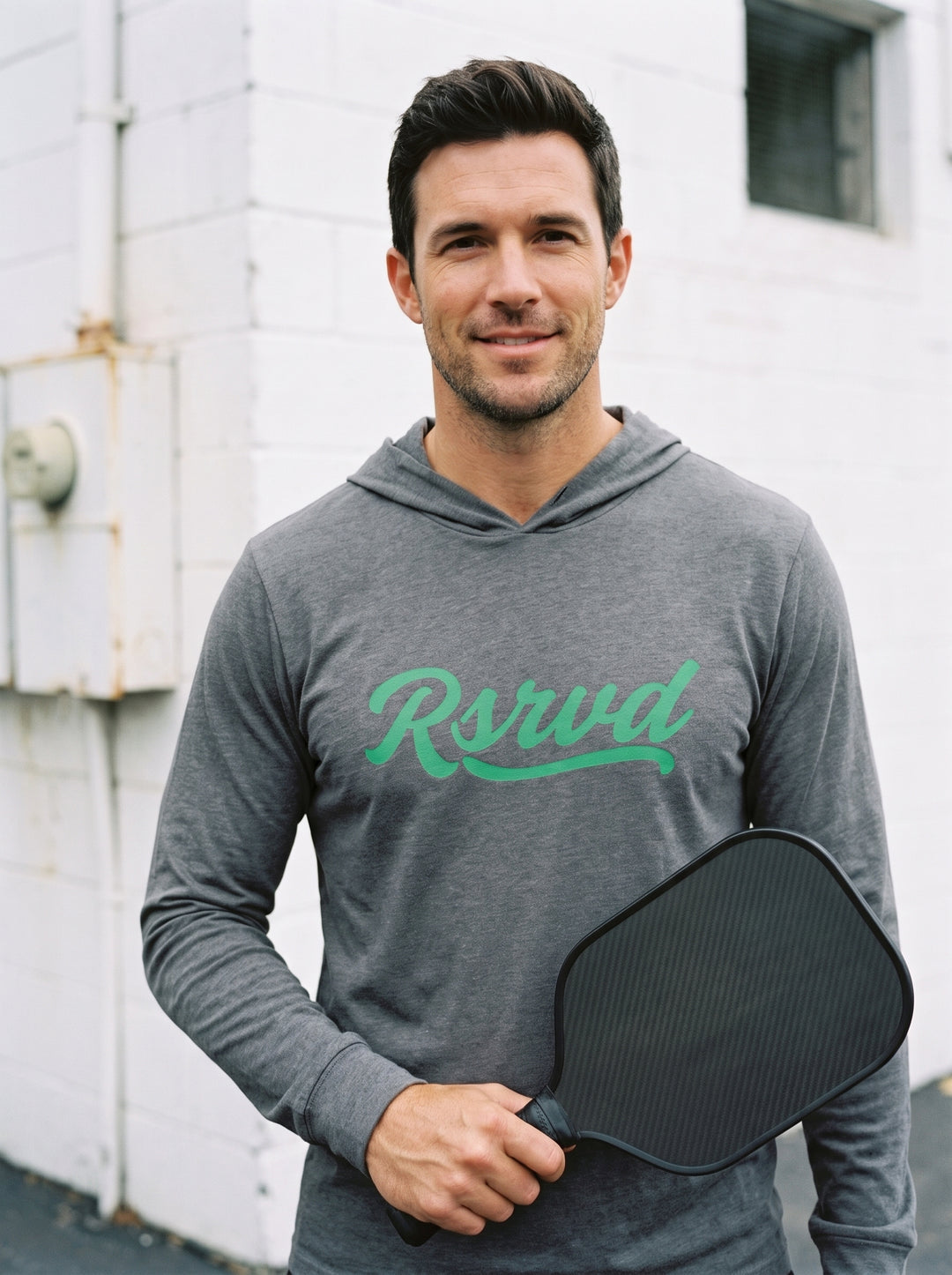 Heritage Court Back Long Sleeve Hooded Tee RSRVD Pickleball