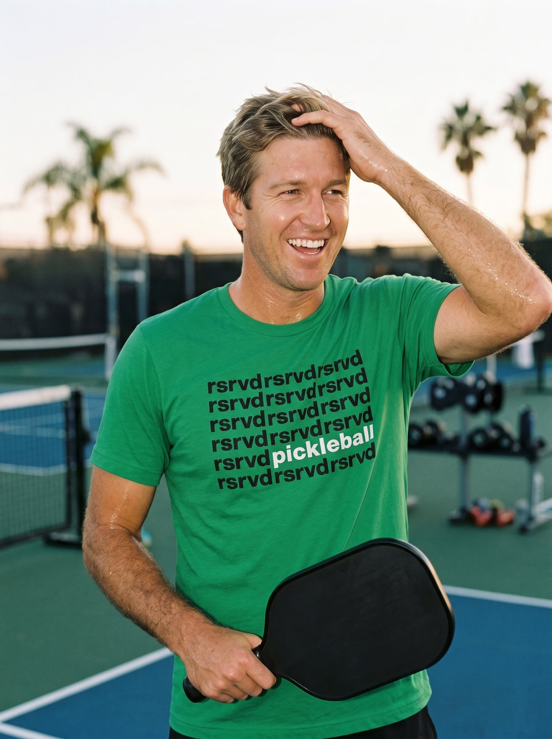 RSRVD Pickleball Repeat Pattern Crewneck Tee RSRVD Pickleball