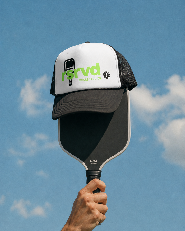 RSRVD Lowercase Trucker Hat Neon Green