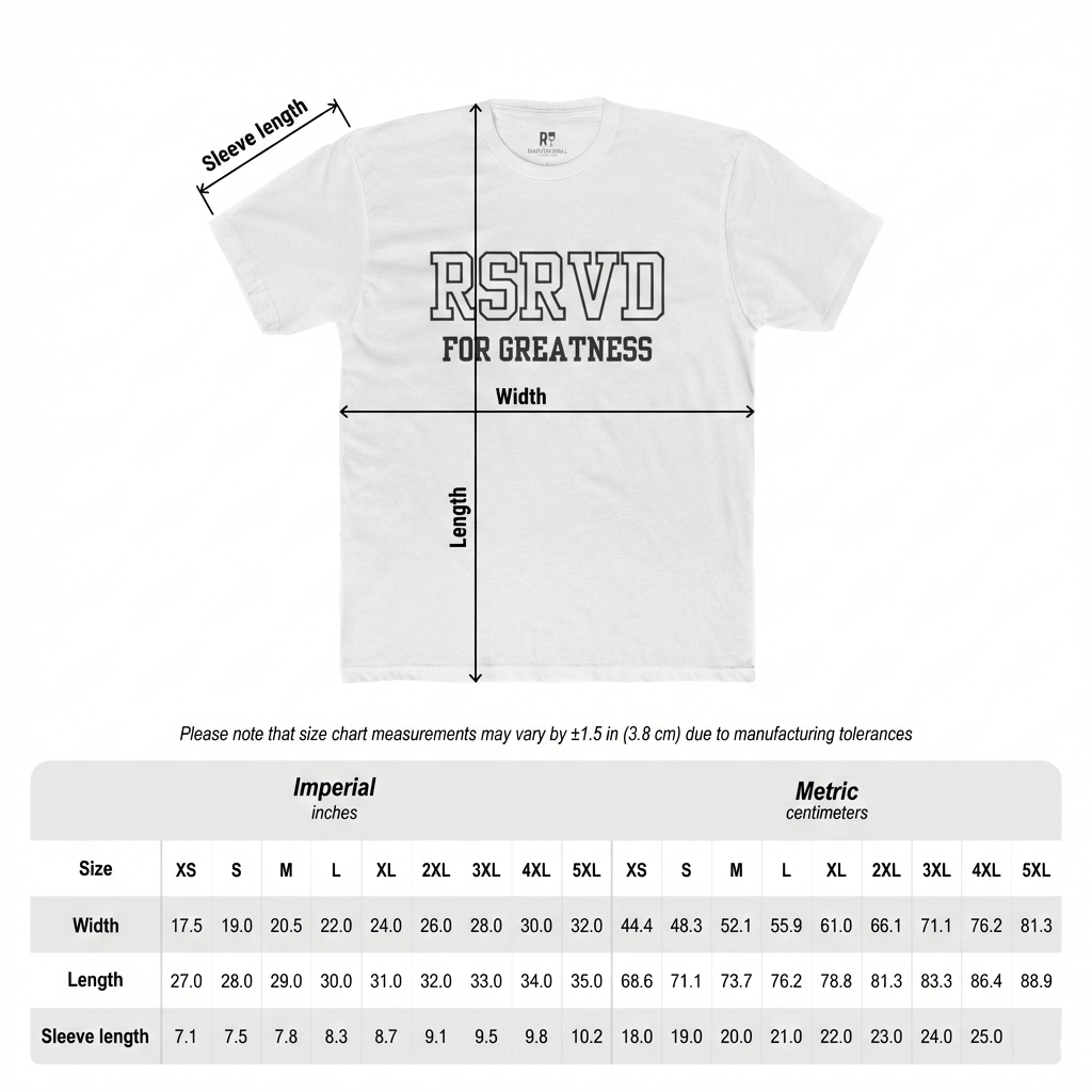 RSRVD For Greatness Tee