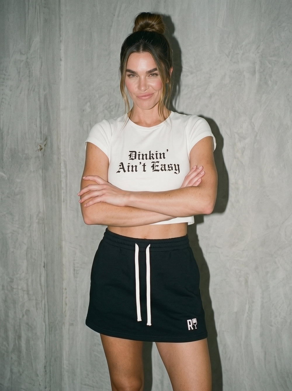 Women's Slim Fit Crop Tee – “Dinkin Ain't Easy.” - Bella Canvas 6681 Printify