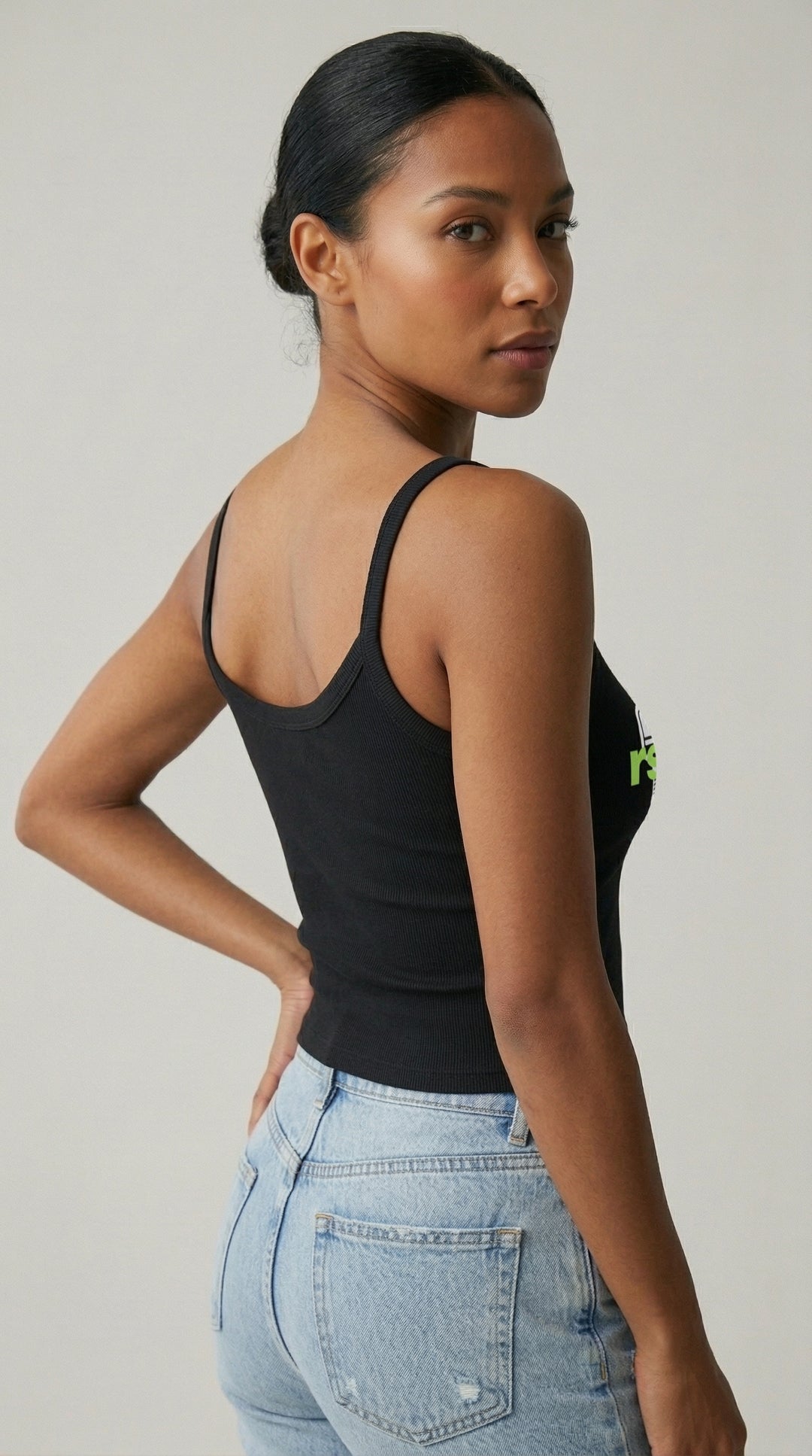 RSRVD Cami Tank - Electric Neon logo RSRVD Pickleball