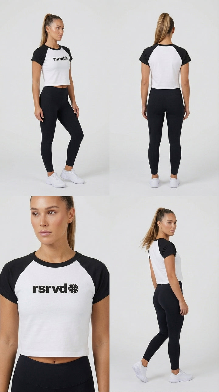 RSRVD Contrast Baby Tee RSRVD Pickleball