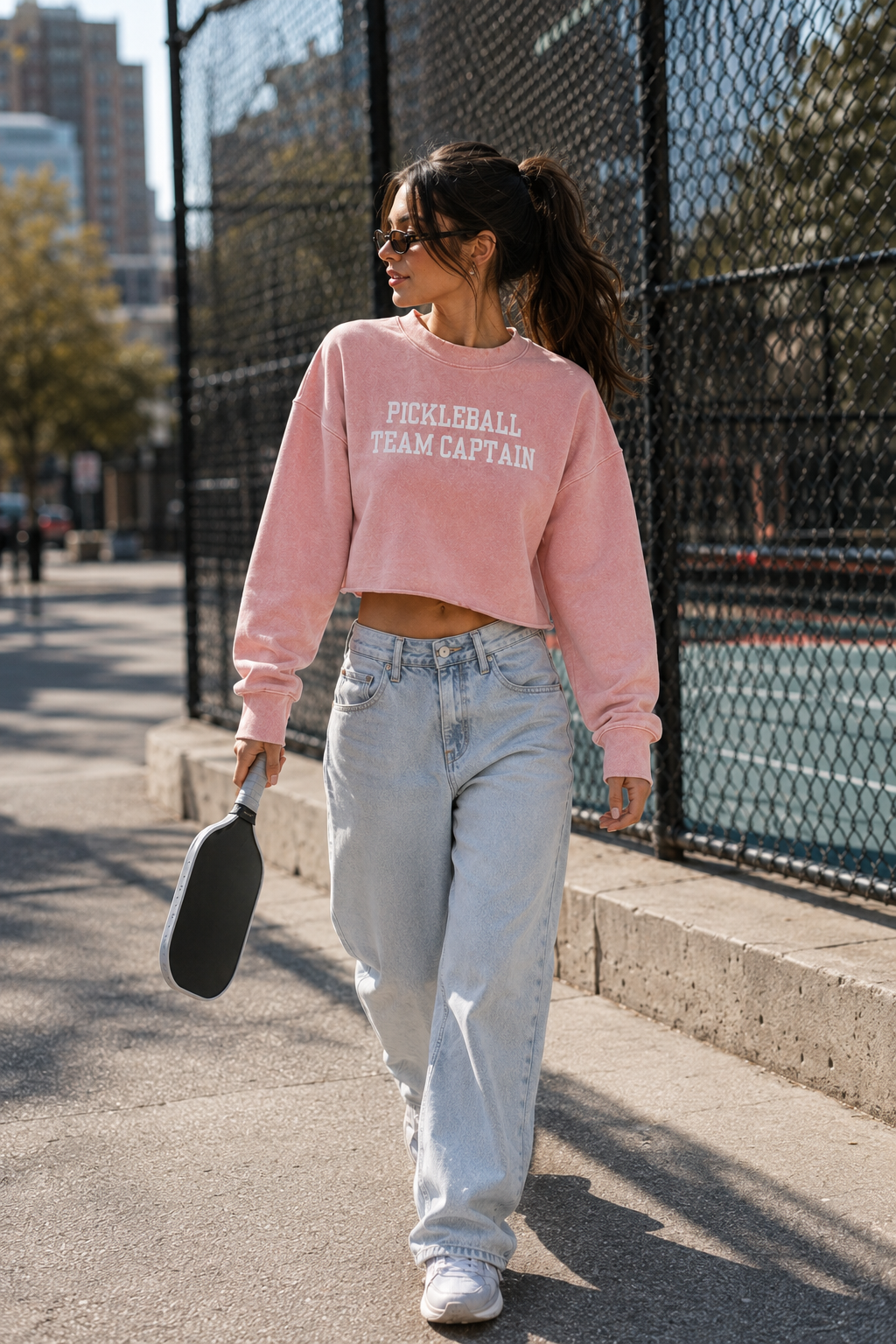 Pickleball Team Captain Cropped Sweatshirt
