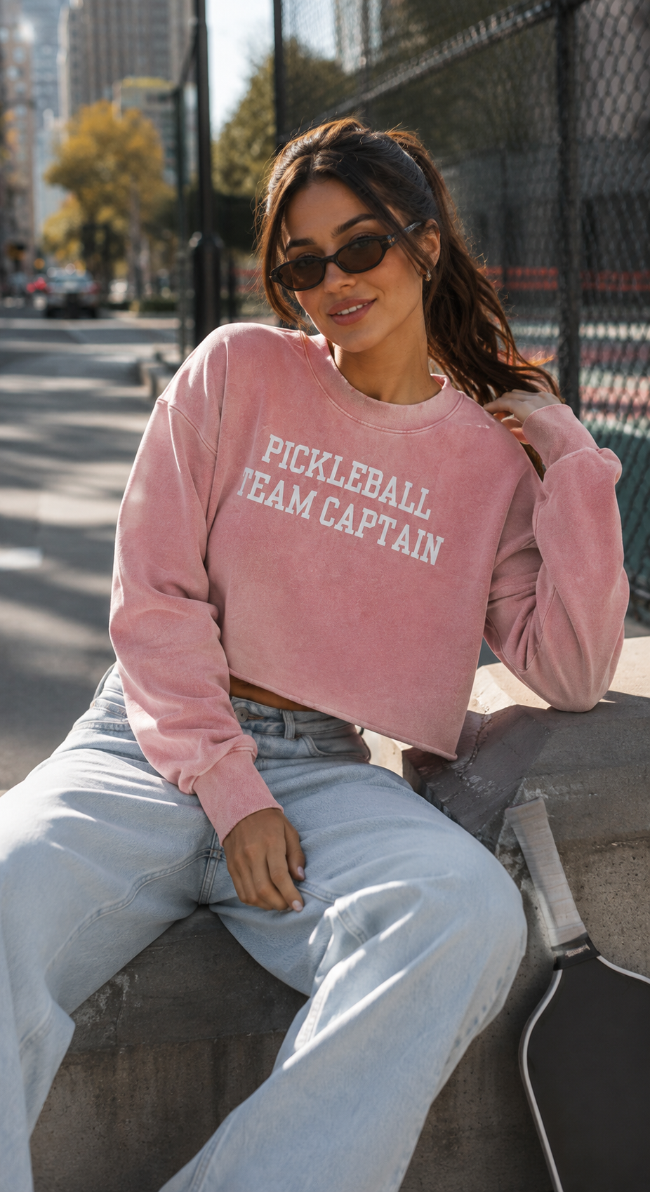 Pickleball Team Captain Cropped Sweatshirt