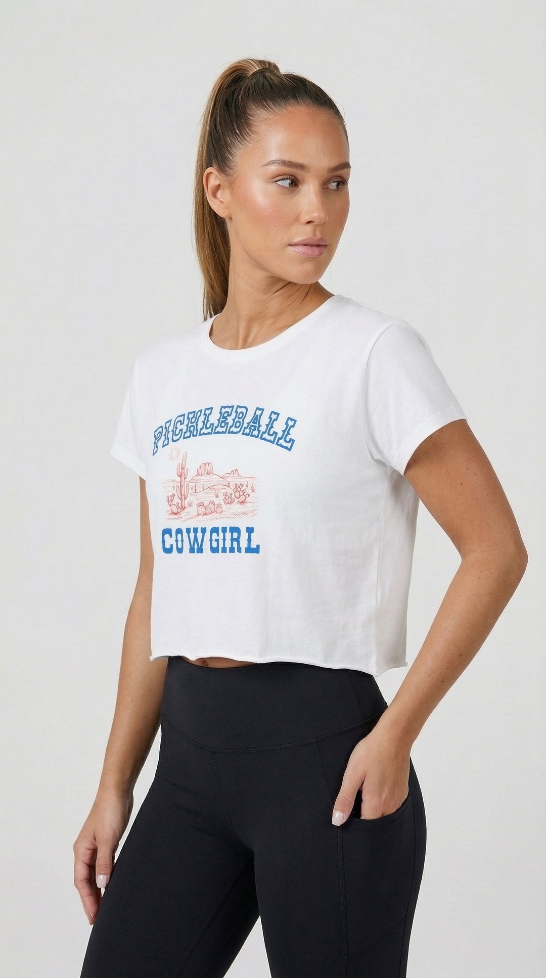 Pickleball Cowgirl Festival Crop Tee RSRVD Pickleball