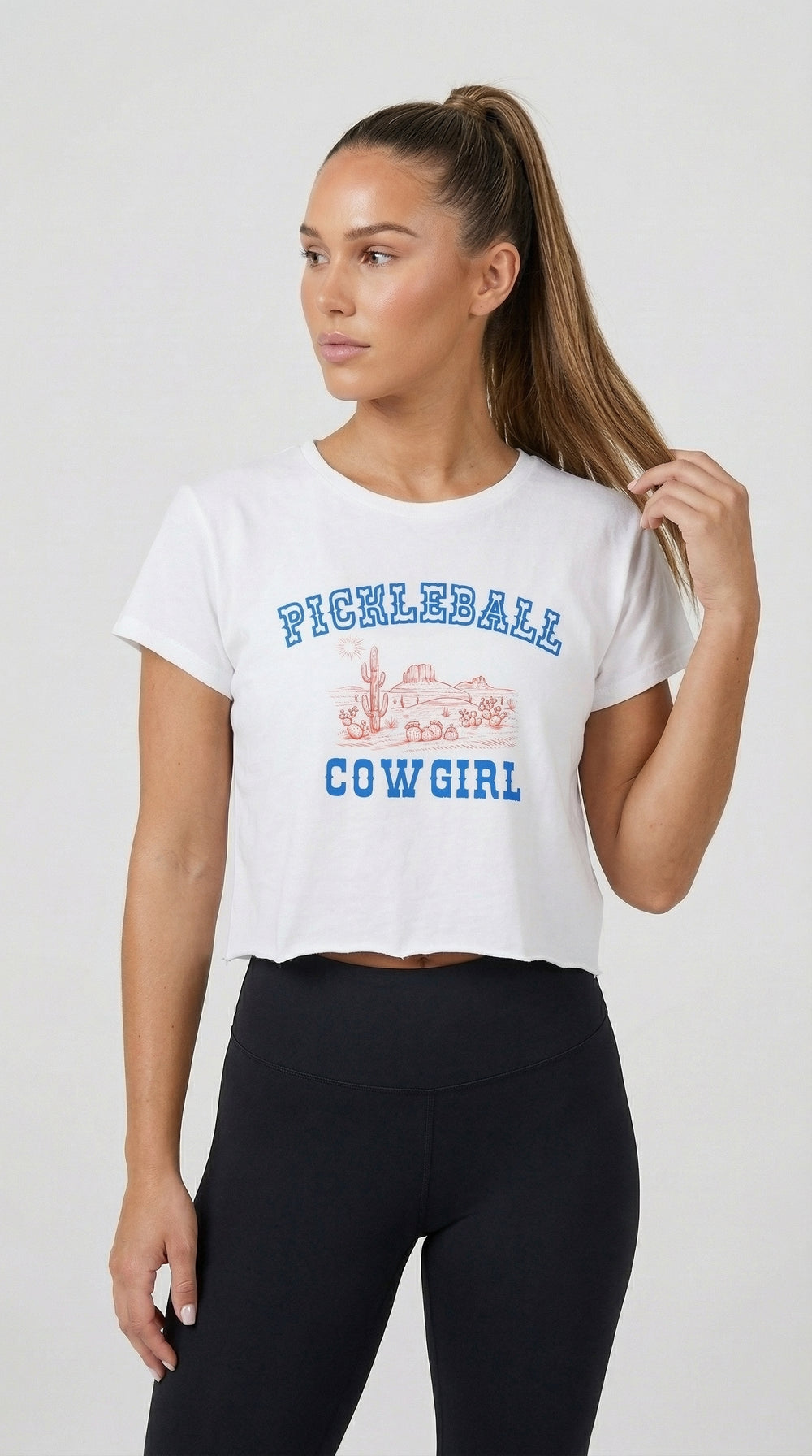 Pickleball Cowgirl Festival Crop Tee RSRVD Pickleball