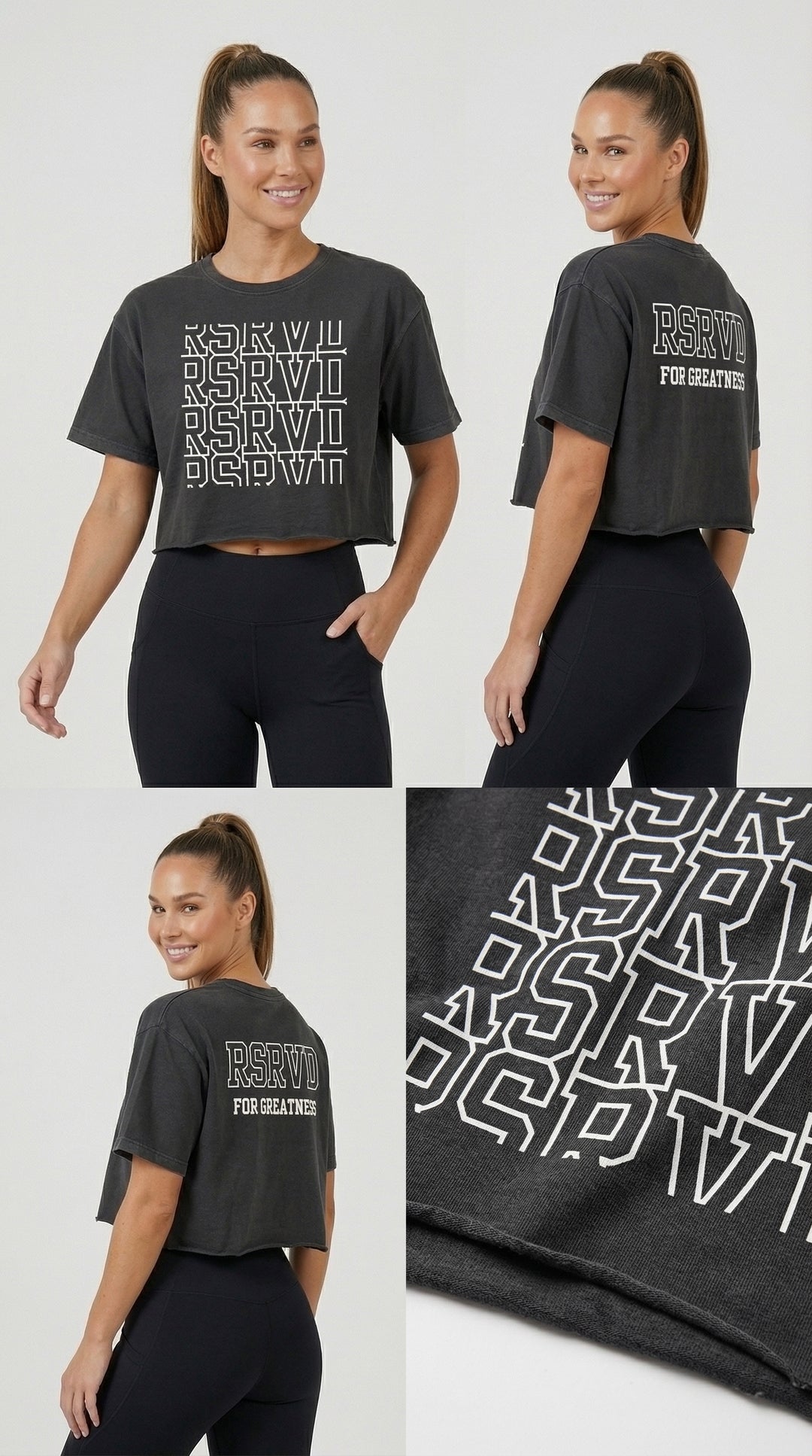 RSRVD For Greatness Cropped Heavyweight Tee RSRVD Pickleball