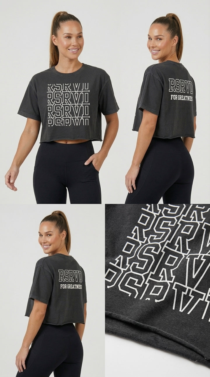 RSRVD For Greatness Cropped Heavyweight Tee RSRVD Pickleball