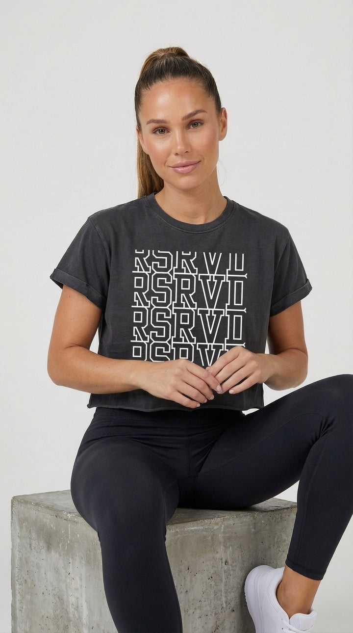 RSRVD For Greatness Cropped Heavyweight Tee RSRVD Pickleball